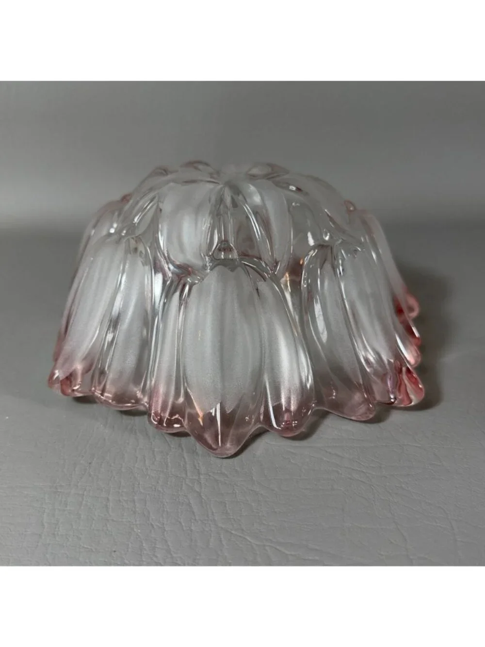 Vintage Arcoroc France Pink Tulip Glass Bowl 7.5
